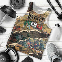 Mexican Battle of Puebla Men Tank Top Vintage Art Style