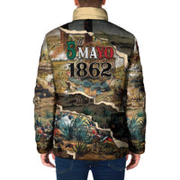 Mexican Battle of Puebla Padded Jacket Vintage Art Style
