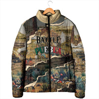 Mexican Battle of Puebla Padded Jacket Vintage Art Style