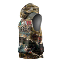Mexican Battle of Puebla Sleeveless Hoodie Vintage Art Style