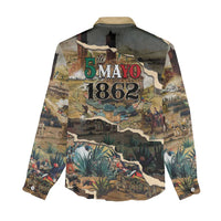 Mexican Battle of Puebla Women Casual Shirt Vintage Art Style