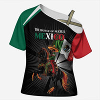 Mexico Battle of Puebla Cross Shoulder Shirt Mexican Warrior