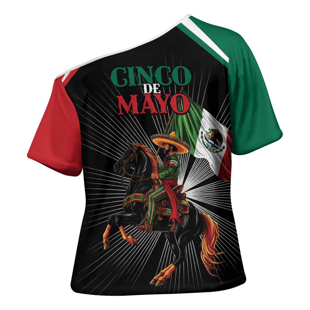 Mexico Battle of Puebla Cross Shoulder Shirt Mexican Warrior