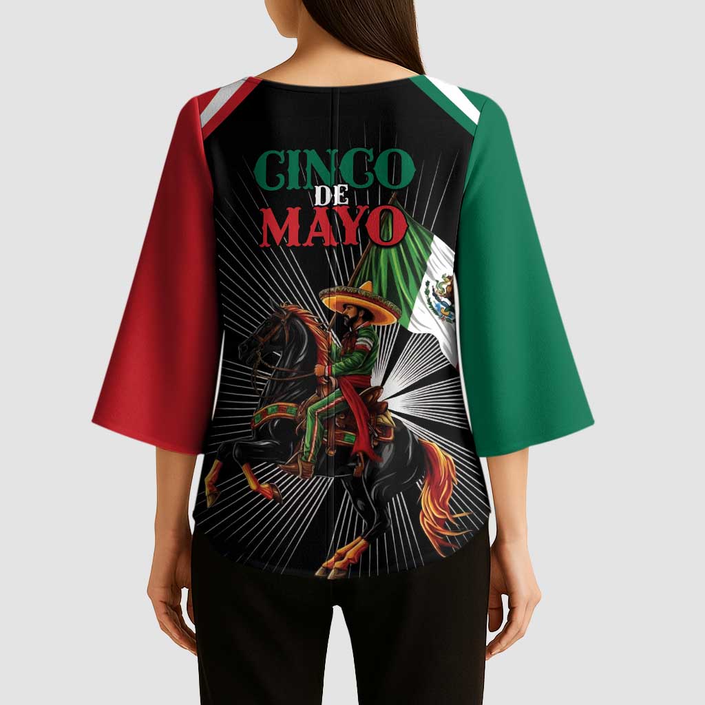 Mexico Battle of Puebla Kimono Sleeve Blouse Mexican Warrior
