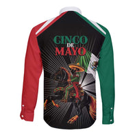 Mexico Battle of Puebla Long Sleeve Button Shirt Mexican Warrior