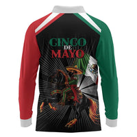 Mexico Battle of Puebla Long Sleeve Polo Shirt Mexican Warrior