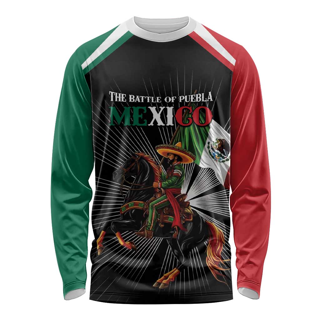 Mexico Battle of Puebla Long Sleeve Shirt Mexican Warrior