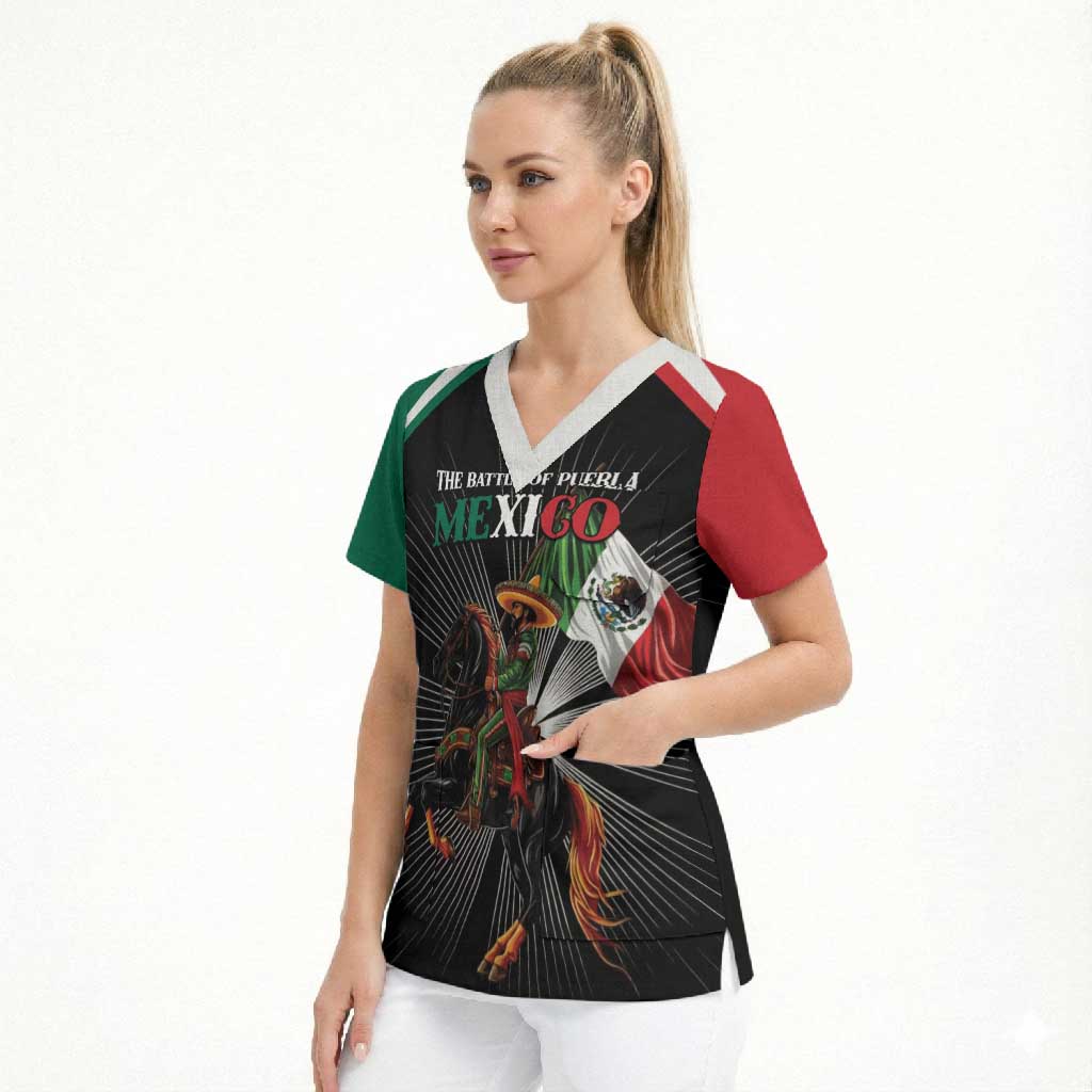 Mexico Battle of Puebla Scrub Top Mexican Warrior