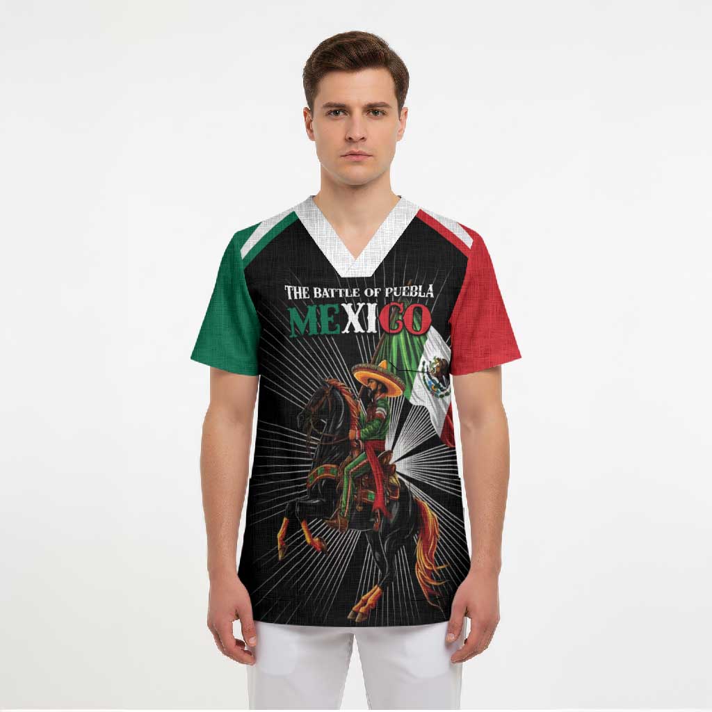 Mexico Battle of Puebla Scrub Top Mexican Warrior