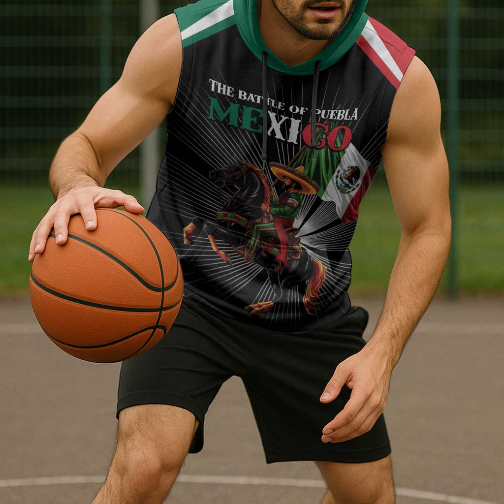 Mexico Battle of Puebla Sleeveless Hoodie Mexican Warrior