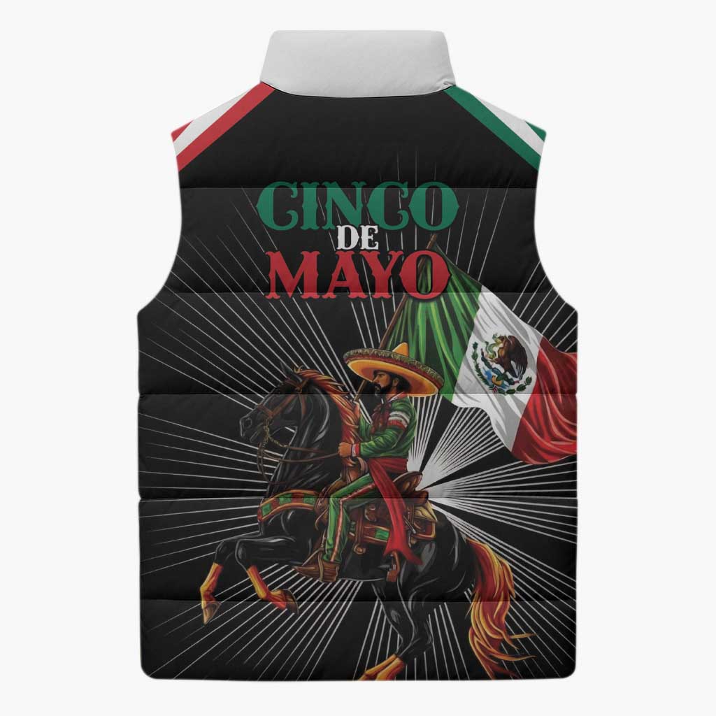 Mexico Battle of Puebla Sleeveless Puffer Jacket Mexican Warrior