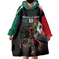 Mexico Battle of Puebla Wearable Blanket Hoodie Mexican Warrior