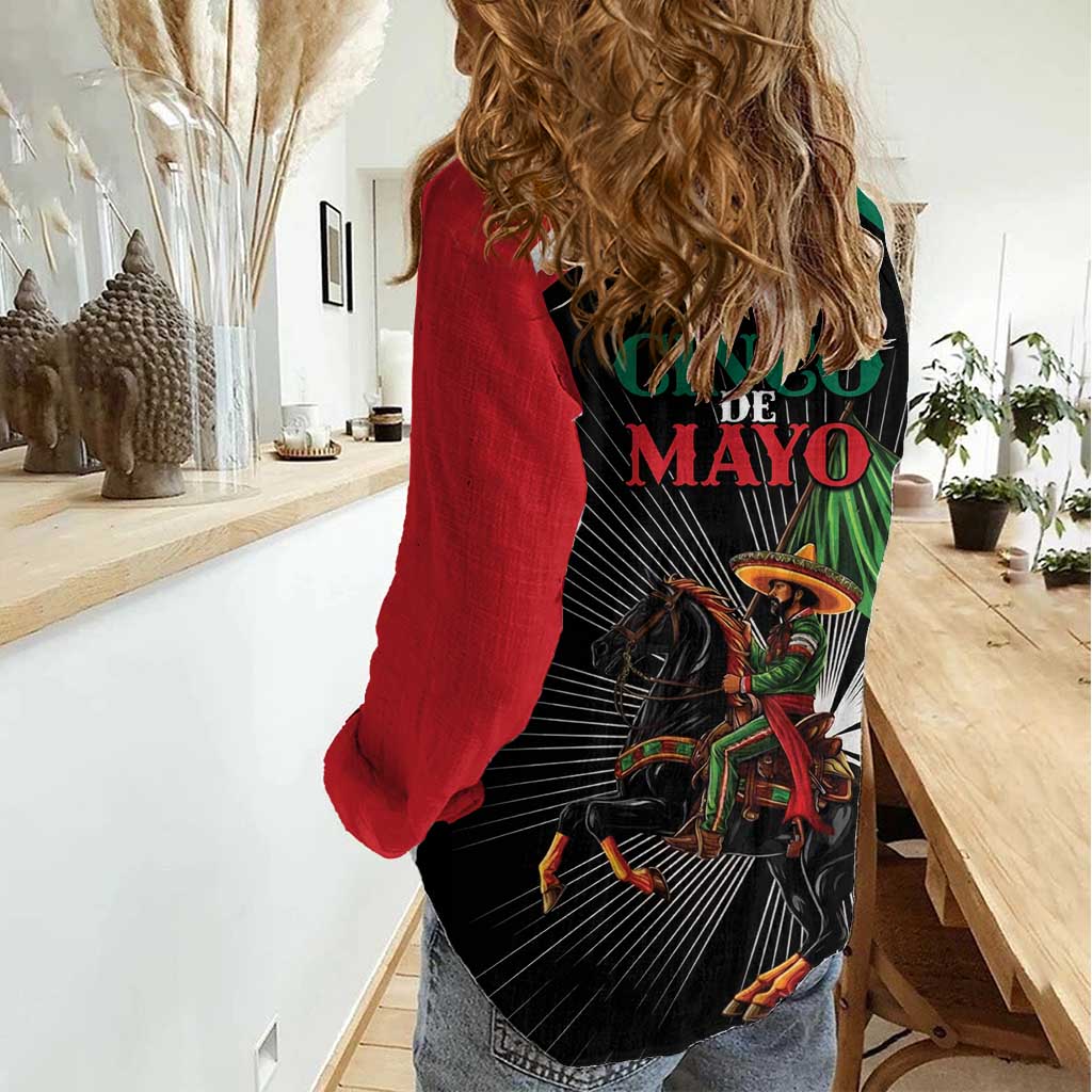 Mexico Battle of Puebla Women Casual Shirt Mexican Warrior