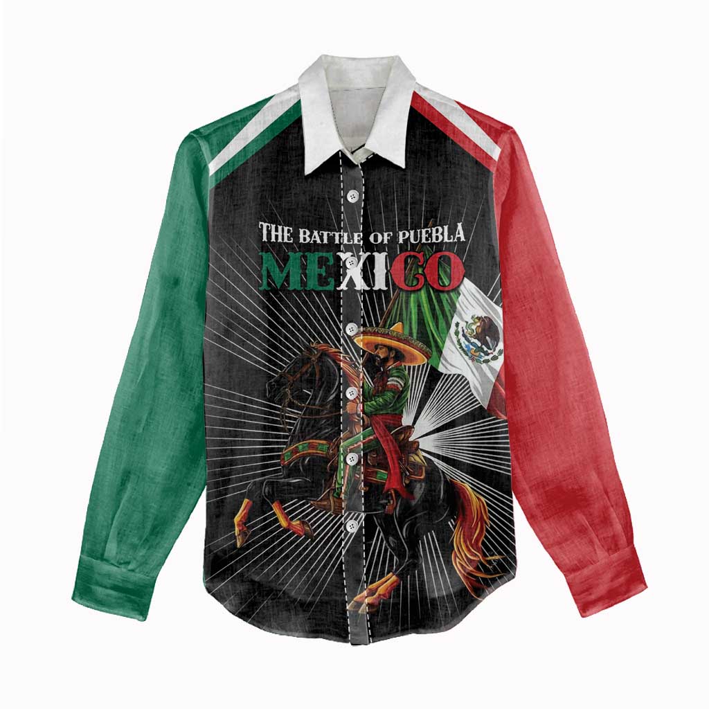 Mexico Battle of Puebla Women Casual Shirt Mexican Warrior