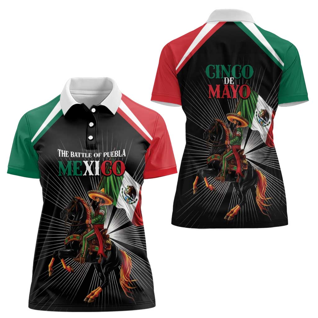 Mexico Battle of Puebla Women Polo Shirt Mexican Warrior