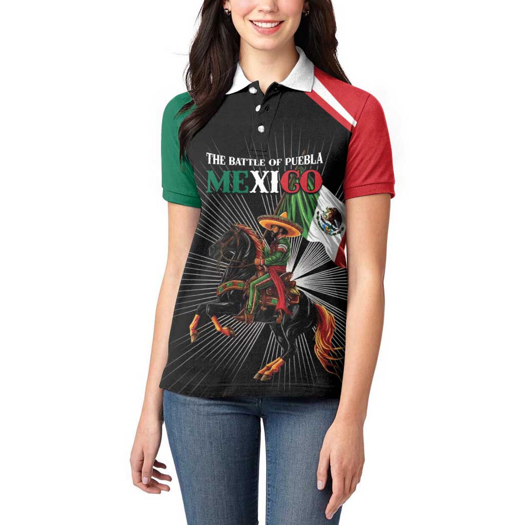 Mexico Battle of Puebla Women Polo Shirt Mexican Warrior