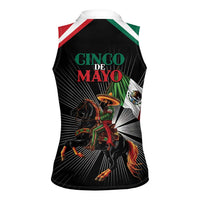 Mexico Battle of Puebla Women Sleeveless Polo Shirt Mexican Warrior