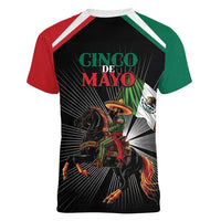 Mexico Battle of Puebla Women V-Neck T-Shirt Mexican Warrior