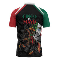 Mexico Battle of Puebla Zipper Polo Shirt Mexican Warrior