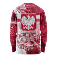 Custom Poland Long Sleeve Shirt Polska Coat Of Arms Flag Style LT01