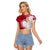 Custom Poland Raglan Cropped T Shirt Polska Coat Of Arms Flag Style - Wonder Print Shop