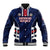 Custom Football Dominican Republic Baseball Jacket Go Los Quisqueyanos - Wonder Print Shop
