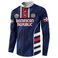 Custom Football Dominican Republic Button Sweatshirt Go Los Quisqueyanos - Wonder Print Shop