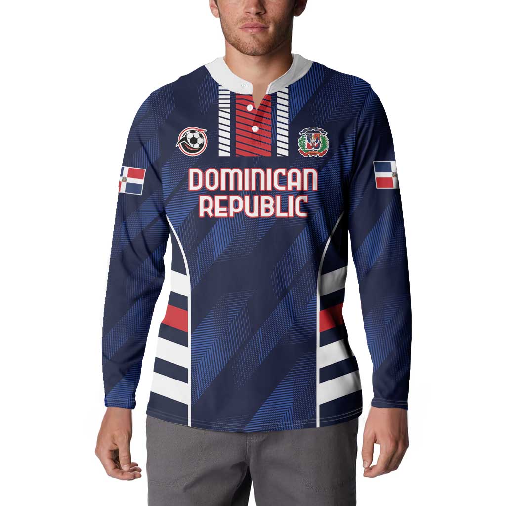 Custom Football Dominican Republic Button Sweatshirt Go Los Quisqueyanos - Wonder Print Shop