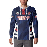 Custom Football Dominican Republic Button Sweatshirt Go Los Quisqueyanos - Wonder Print Shop