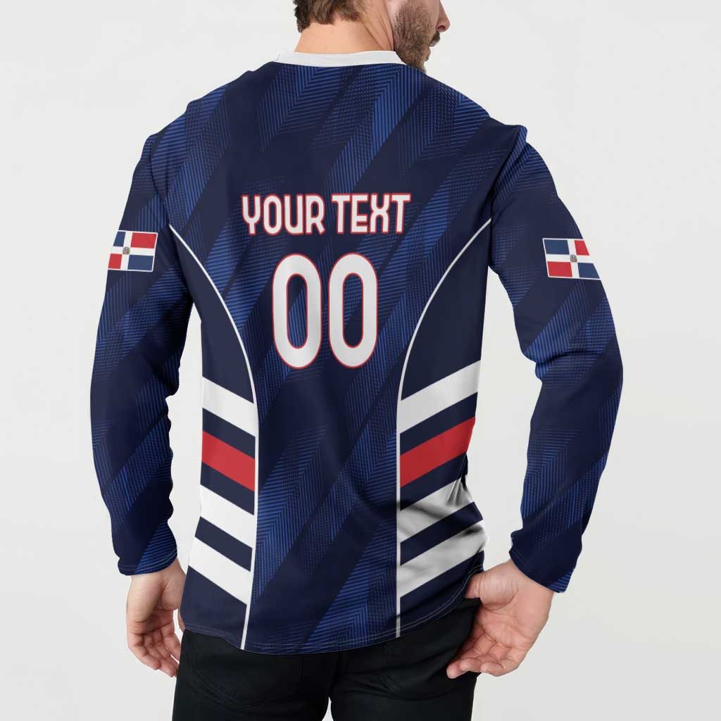 Custom Football Dominican Republic Button Sweatshirt Go Los Quisqueyanos - Wonder Print Shop