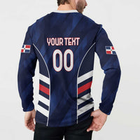 Custom Football Dominican Republic Button Sweatshirt Go Los Quisqueyanos - Wonder Print Shop