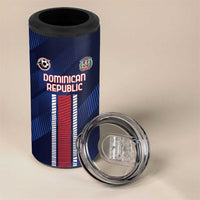 Custom Football Dominican Republic 4 in 1 Can Cooler Tumbler Go Los Quisqueyanos - Wonder Print Shop
