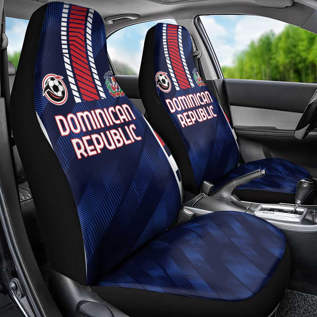 Football Dominican Republic Car Seat Cover Go Los Quisqueyanos - Wonder Print Shop