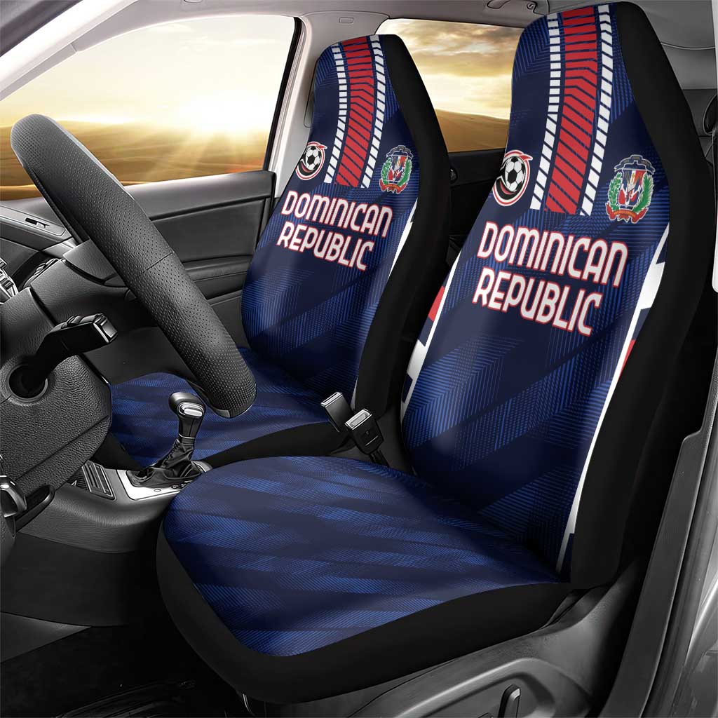 Football Dominican Republic Car Seat Cover Go Los Quisqueyanos - Wonder Print Shop