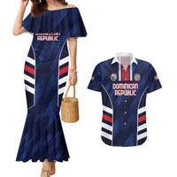 Custom Football Dominican Republic Couples Matching Mermaid Dress and Hawaiian Shirt Go Los Quisqueyanos - Wonder Print Shop