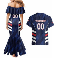 Custom Football Dominican Republic Couples Matching Mermaid Dress and Hawaiian Shirt Go Los Quisqueyanos - Wonder Print Shop