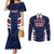 Custom Football Dominican Republic Couples Matching Mermaid Dress and Long Sleeve Button Shirt Go Los Quisqueyanos - Wonder Print Shop