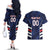 Custom Football Dominican Republic Couples Matching Off The Shoulder Long Sleeve Dress and Hawaiian Shirt Go Los Quisqueyanos - Wonder Print Shop