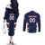Custom Football Dominican Republic Couples Matching Off The Shoulder Long Sleeve Dress and Long Sleeve Button Shirt Go Los Quisqueyanos - Wonder Print Shop