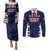 Custom Football Dominican Republic Couples Matching Puletasi and Long Sleeve Button Shirt Go Los Quisqueyanos - Wonder Print Shop