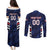 Custom Football Dominican Republic Couples Matching Puletasi and Long Sleeve Button Shirt Go Los Quisqueyanos - Wonder Print Shop