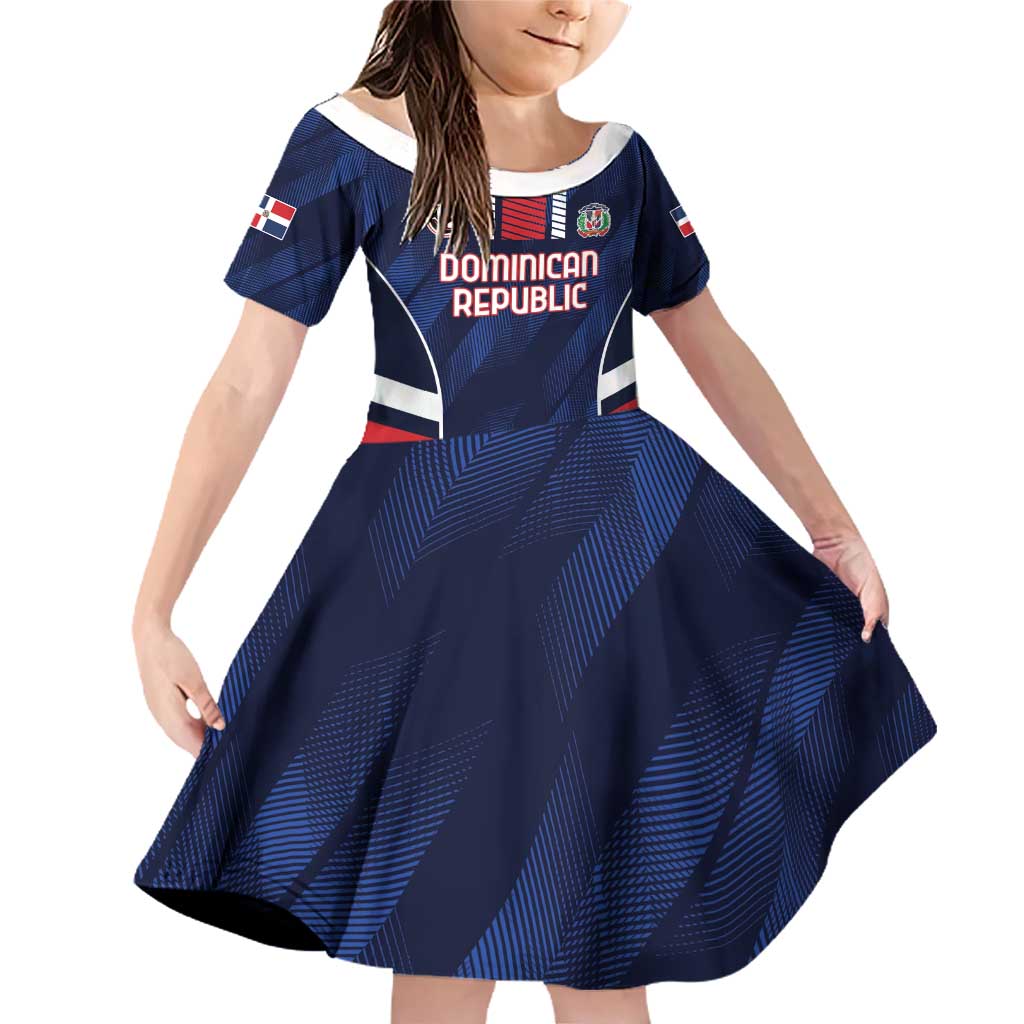 Custom Football Dominican Republic Family Matching Off Shoulder Short Dress and Hawaiian Shirt Go Los Quisqueyanos - Wonder Print Shop