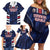 Custom Football Dominican Republic Family Matching Off Shoulder Short Dress and Hawaiian Shirt Go Los Quisqueyanos - Wonder Print Shop