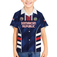 Custom Football Dominican Republic Family Matching Short Sleeve Bodycon Dress and Hawaiian Shirt Go Los Quisqueyanos - Wonder Print Shop