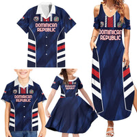 Custom Football Dominican Republic Family Matching Summer Maxi Dress and Hawaiian Shirt Go Los Quisqueyanos - Wonder Print Shop