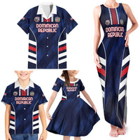 Custom Football Dominican Republic Family Matching Tank Maxi Dress and Hawaiian Shirt Go Los Quisqueyanos - Wonder Print Shop