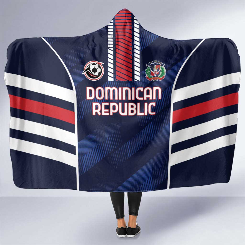 Football Dominican Republic Hooded Blanket Go Los Quisqueyanos - Wonder Print Shop