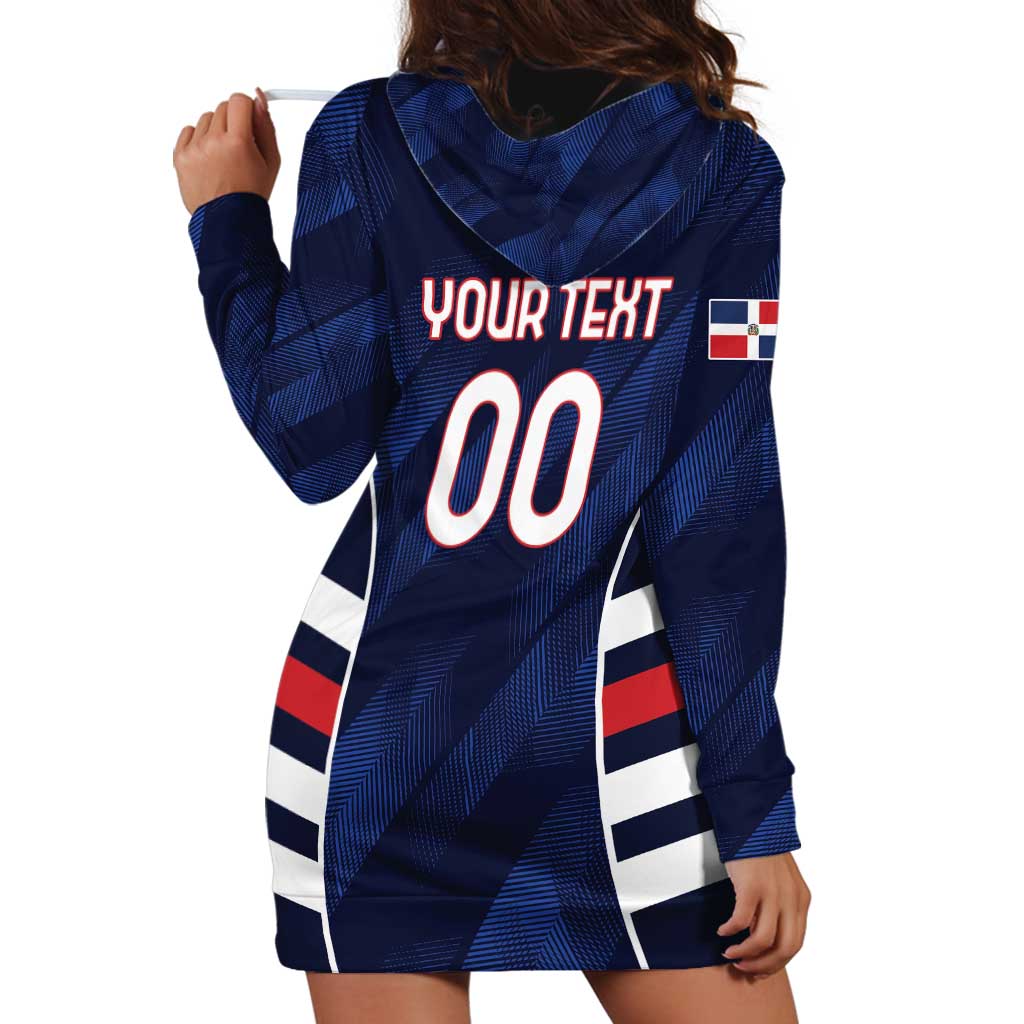 Custom Football Dominican Republic Hoodie Dress Go Los Quisqueyanos - Wonder Print Shop