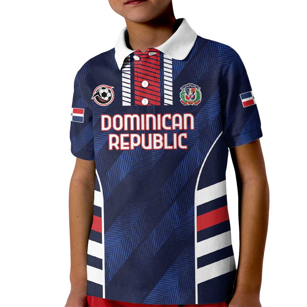 Custom Football Dominican Republic Kid Polo Shirt Go Los Quisqueyanos - Wonder Print Shop