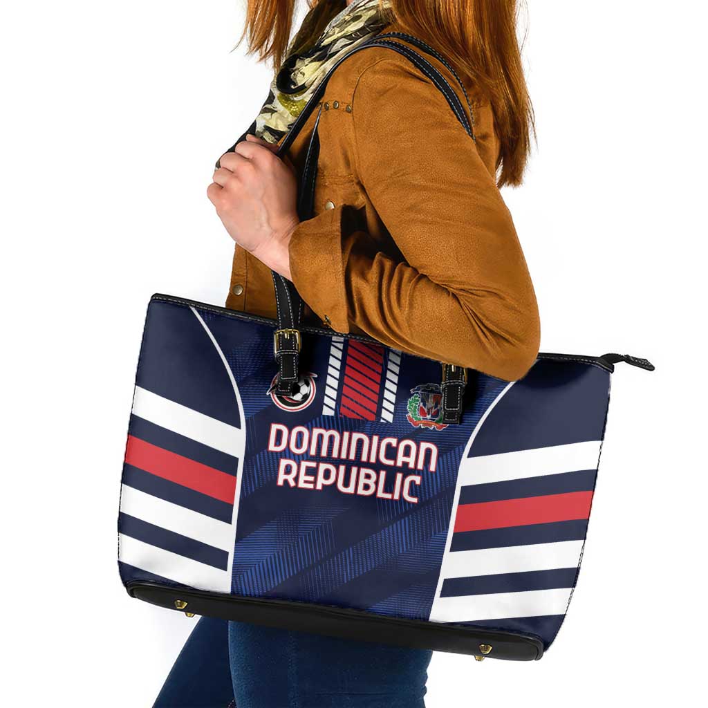 Football Dominican Republic Leather Tote Bag Go Los Quisqueyanos - Wonder Print Shop